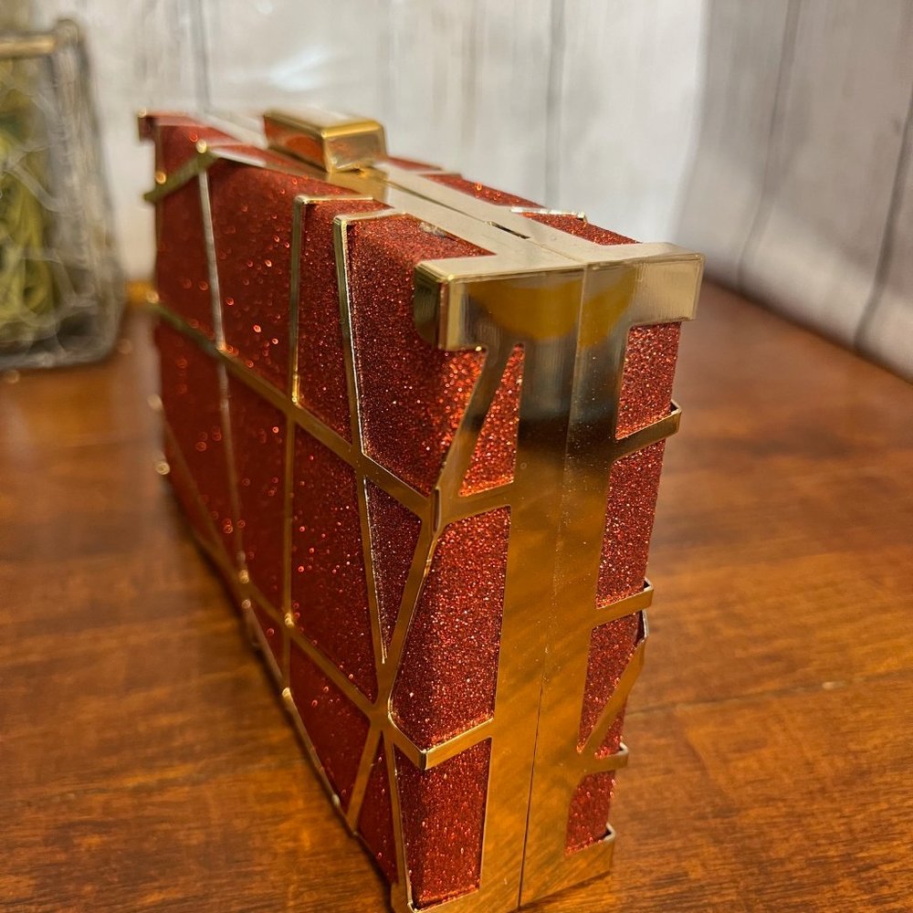 NWOT Tag - Red Sparkle Clutch